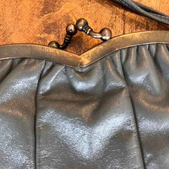 VINTAGE dark gray purse - Picture 2 of 8